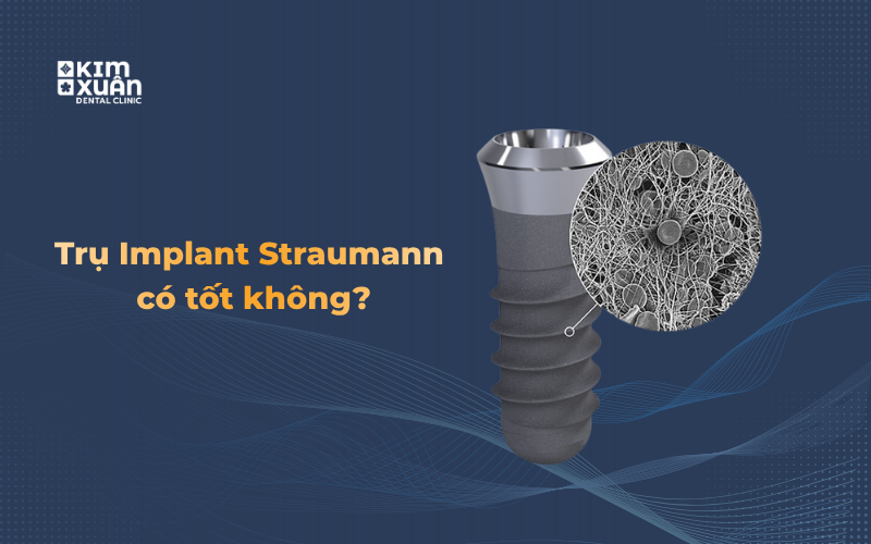 Hình minh họa bề mặt trụ Implant Straumann và cấu trúc vi mô